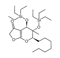 (4R,5R,6R)-6-heptyl-5,6-dihydro-5-methyl-4,5-bis[(triethylsilyl)oxy]-4H-furo[2,3-b]pyran-3(2H)-one Structure