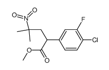 methyl 2-(4-chloro-3-fluorophenyl)-4-methyl-4-nitropentanoate Structure