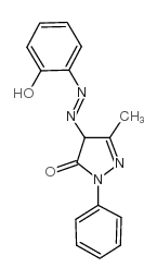 2,4-dihydro-4-[(2-hydroxyphenyl)azo]-5-methyl-2-phenyl-3H-pyrazol-3-one structure