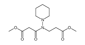 N-(2-methoxycarbonylethyl)-N-piperidin-1-yl-maloamic acid methyl ester Structure