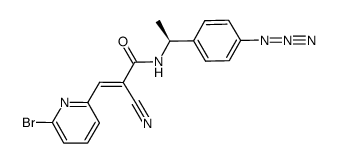 2-cyano-3-(3-bromo 2-pyridinyl)-N-[1-[4-azidophenyl]ethyl]-(E) 2-propenamide结构式