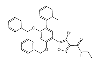 5-(4,6-bis-benzyloxy-2'-methyl-biphenyl-3-yl)-4-bromo-isoxazole-3-carboxylic acid ethylamide Structure
