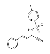 (E)-4-phenyl-2-(tosylamino)but-3-enenitrile结构式