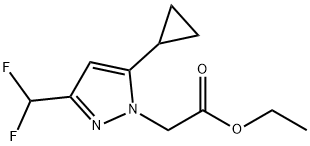 ethyl [5-cyclopropyl-3-(difluoromethyl)-1H-pyrazol-1-yl]acetate Structure