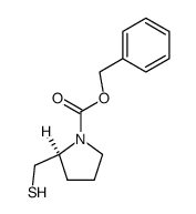 (S)-phenylmethyl 2-(mercaptomethyl)-1-pyrrolidinecarboxylate Structure