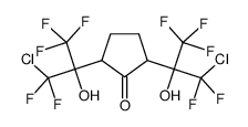2,5-bis(1-chloro-1,1,3,3,3-pentafluoro-2-hydroxypropan-2-yl)cyclopentan-1-one结构式