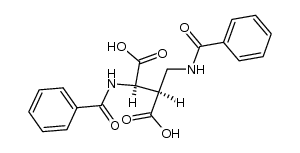 (+/-)-threo-2-benzoylamino-3-(benzoylamino-methyl)-succinic acid结构式
