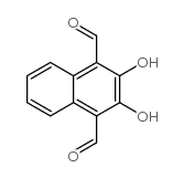 2,3-Dihydroxynaphthalene-1,4-dicarbaldehyde Structure