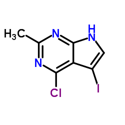 4-Chloro-5-iodo-2-methyl-7H-pyrrolo[2,3-d]pyrimidine Structure