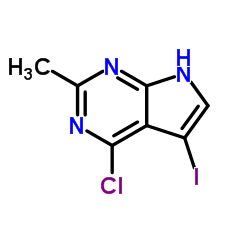 4-Chloro-5-iodo-2-methyl-7H-pyrrolo[2,3-d]pyrimidine structure