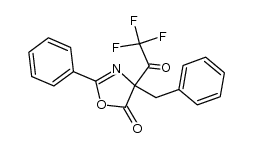 4-benzyl-2-phenyl-4-(2,2,2-trifluoroacetyl)oxazol-5(4H)-one Structure
