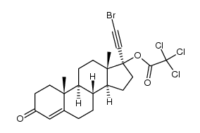 17α-(Bromethinyl)-17β-(trichloracetoxy)-4-androsten-3-on结构式