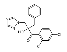 2-benzyl-1-(2,4-dichlorophenyl)-2-hydroxy-3-(1,2,4-triazol-1-yl)propan-1-one结构式