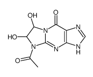 9H-Imidazo[1,2-a]purin-9-one,5-acetyl-1,5,6,7-tetrahydro-6,7-dihydroxy- (9CI) Structure