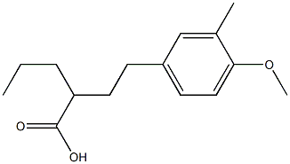 Benzenebutanoic acid, 4-Methoxy-3-Methyl-a-propyl Structure