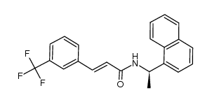 (E)-N-((R)-1-萘-1-基-乙基)-3-(3-三氟甲基-苯基)-丙烯酰胺结构式