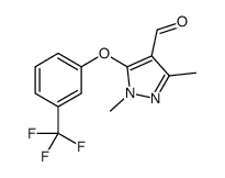 1,3-DIMETHYL-5-[3-(TRIFLUOROMETHYL)PHENOXY]-1H-PYRAZOLE-4-CARBALDEHYDE结构式
