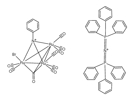 {PPN}{Ru3(μ3-NPh)(Br)(CO)9}结构式
