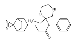 8-N-(2-ethylmorpholinyl)-8-azabicyclo(3.2.1)octane-3-propionanilide Structure