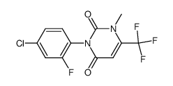 1-methyl-6-trifluoromethyl-3-(4-chloro-2-fluorophenyl)-2,4(1H,3H)-pyrimidinedione Structure