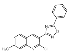 2-氯-7-甲基-3-(5-苯基-1,2,4-噁二唑-3-基)喹啉结构式