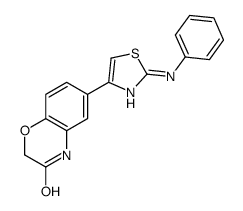 6-(2-anilino-1,3-thiazol-4-yl)-4H-1,4-benzoxazin-3-one结构式