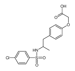 2-[4-[2-[(4-chlorophenyl)sulfonylamino]propyl]phenoxy]acetic acid Structure