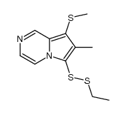 6-(ethyldisulfanyl)-7-methyl-8-(methylthio)pyrrolo[1,2-a]pyrazine结构式