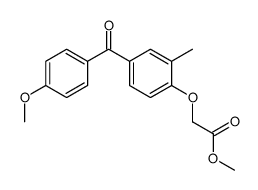 methyl 2-[4-(4-methoxybenzoyl)-2-methylphenoxy]acetate结构式
