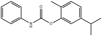 Phenol, 2-methyl-5-(1-methylethyl)-, 1-(N-phenylcarbamate)结构式