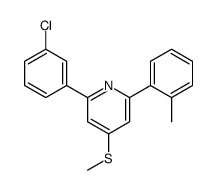 2-(3-chlorophenyl)-6-(2-methylphenyl)-4-methylsulfanylpyridine Structure