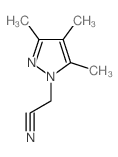 (3,4,5-trimethyl-1H-pyrazol-1-yl)acetonitrile structure