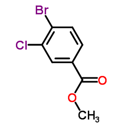 4-溴-3-氯苯甲酸甲酯结构式