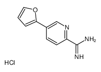 5-(furan-2-yl)pyridine-2-carboximidamide,hydrochloride Structure