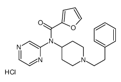 N-[1-(2-phenylethyl)piperidin-4-yl]-N-pyrazin-2-ylfuran-2-carboxamide,hydrochloride Structure