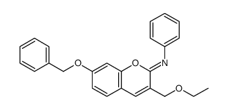 (Z)-7-benzyloxy-3-ethoxymethyl-2-phenylimino-2H-chromene结构式