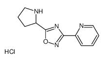 3-pyridin-2-yl-5-pyrrolidin-2-yl-1,2,4-oxadiazole,hydrochloride Structure