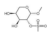 methyl-(O2-methanesulfonyl-β-L-arabinopyranoside) Structure