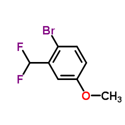 1-Bromo-2-(difluoromethyl)-4-methoxybenzene结构式