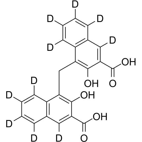 Pamoic acid-d10 Structure
