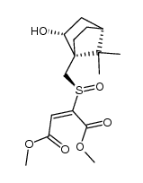 dimethyl (RS)-2-([(1S,2R,4R)-2-hydroxy-7,7-dimethylbicyclo[2.2.1]heptan-1-yl]methylsulphinyl)maleate结构式