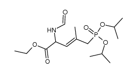 E-2-formylamino-4-methyl-5-diisopropylphosphono-3-pentenoic acid ethyl ester Structure