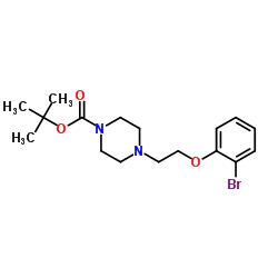 tert-Butyl 4-[2-(2-bromophenoxy)-ethyl]piperazine-1-carboxylate Structure