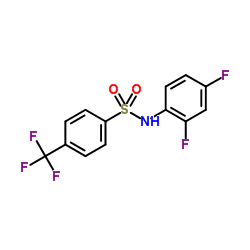 N-(2,4-Difluorophenyl)-4-(trifluoromethyl)benzenesulfonamide结构式