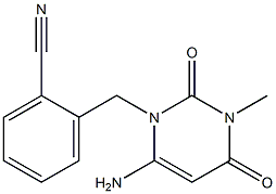 6-amino-1-(2-cyanobenzyl)-3-methylpyrimidine-2,4(1H,3H)-dione结构式