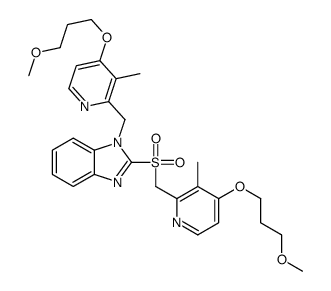 N-[[4-(3-Methoxypropoxy)-3-methyl-2-pyridinyl]methyl] Rabeprazole Sulfone结构式