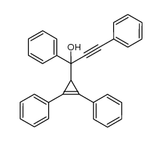 1-(2,3-diphenylcycloallyl)-1,3-diphenylprop-2-yn-1-ol结构式