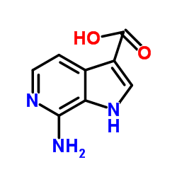 7-Amino-1H-pyrrolo[2,3-c]pyridine-3-carboxylic acid结构式