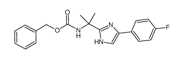 benzyl (2-(4-(4-fluorophenyl)-1H-imidazol-2-yl)propan-2-yl)carbamate结构式