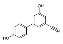 3-hydroxy-5-(4-hydroxyphenyl)benzonitrile结构式